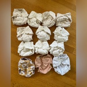 Esembly Baby Organic Cloth Diaper Lot (10 Inners + 3 Outers)